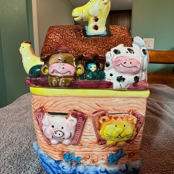 Noah’s Ark Ceramic Cookie Jar Express Productions - Picture 2 of 9
